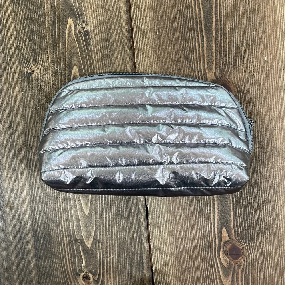 Metallic Puffer Cosmetic Bag